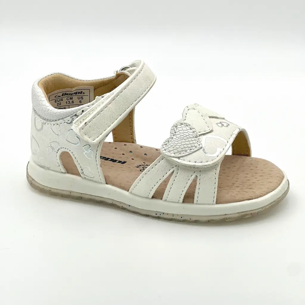 Sandália corações prateados-beppi