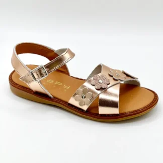 Sandalia tiras cruzada flores ZAPY