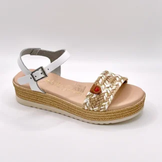 Sandália cunha com cabedal entrançado-OH MY SANDALS