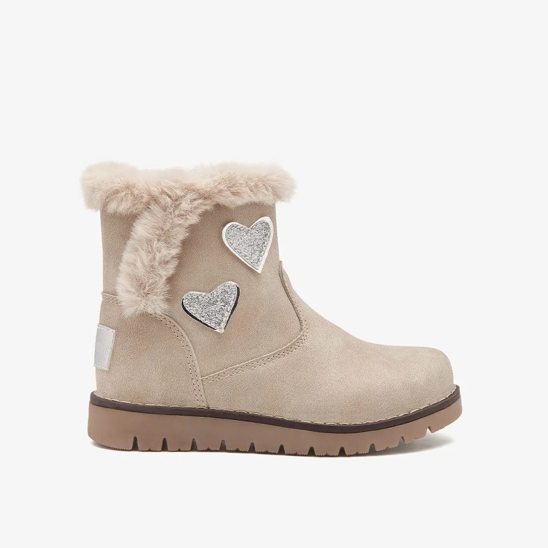 Bota em pele bege e coração de camelo-conguitos - Image 2